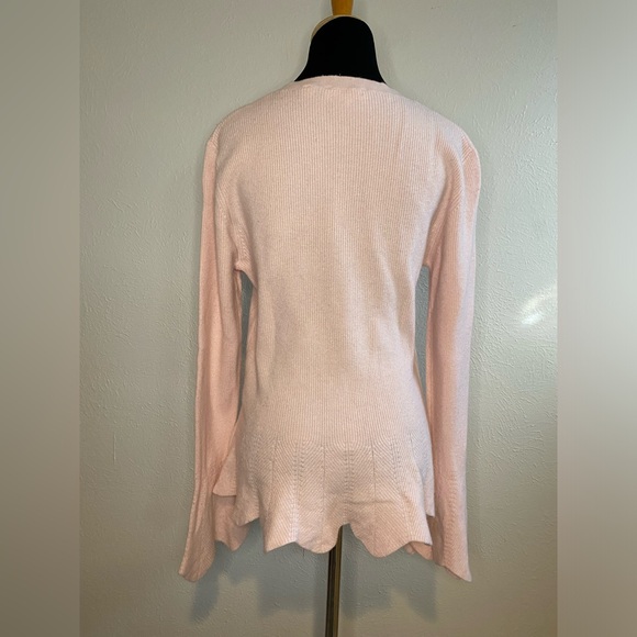 Ted Baker Bobbe Peplum Scallop Merino Wool Sweater Size 3 (US 8-10) - Picture 4 of 8